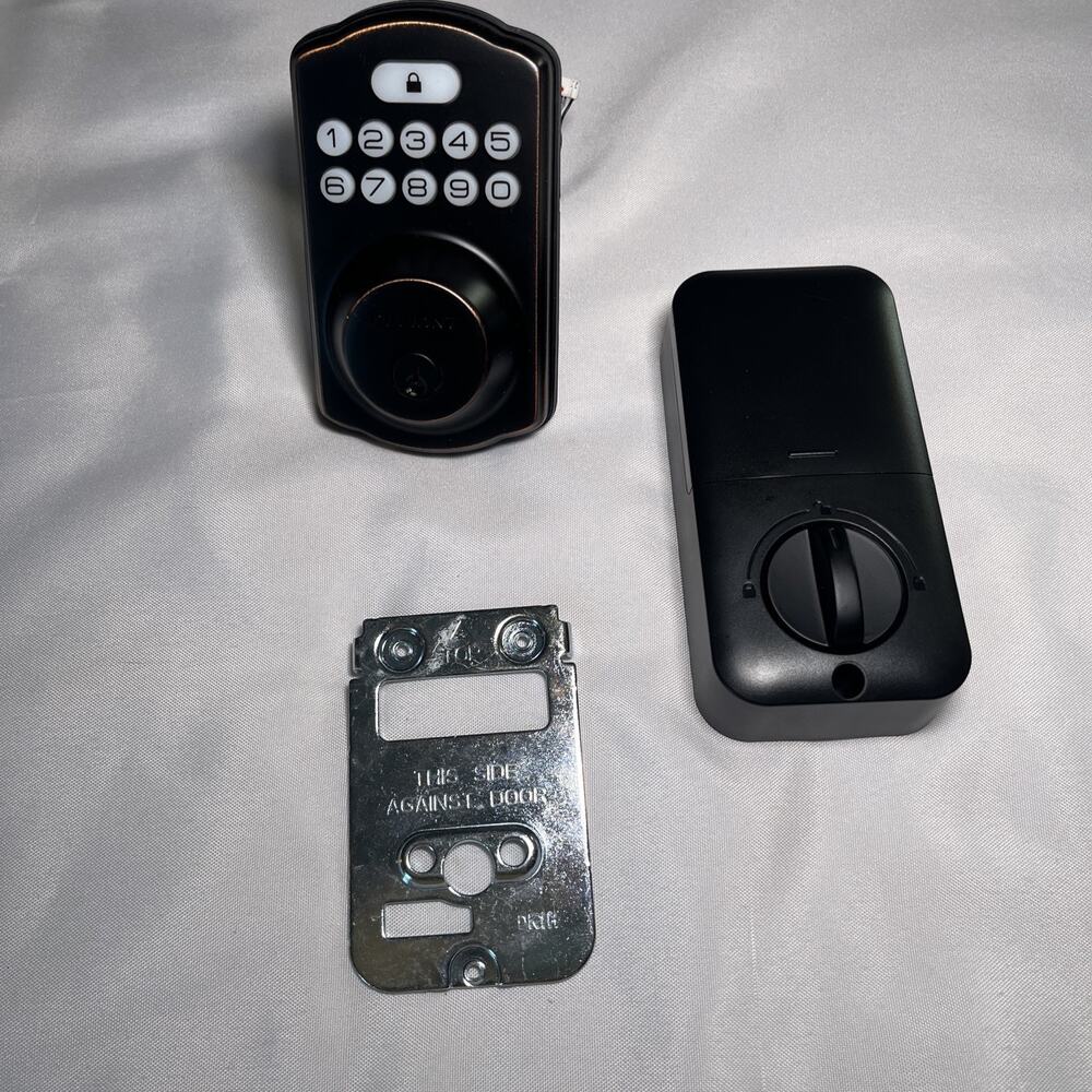 Defiant Aged Bronze Electronic Deadbolt 1007756877 Incomplete for Parts